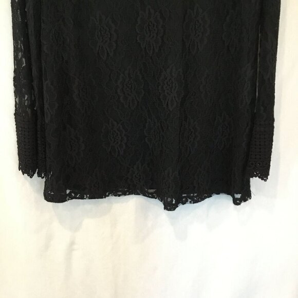 Style & Co Blouse 3/4 Sleeve Lace Embroidery Overlay Pullover Women's Sz Medium - Picture 5 of 8